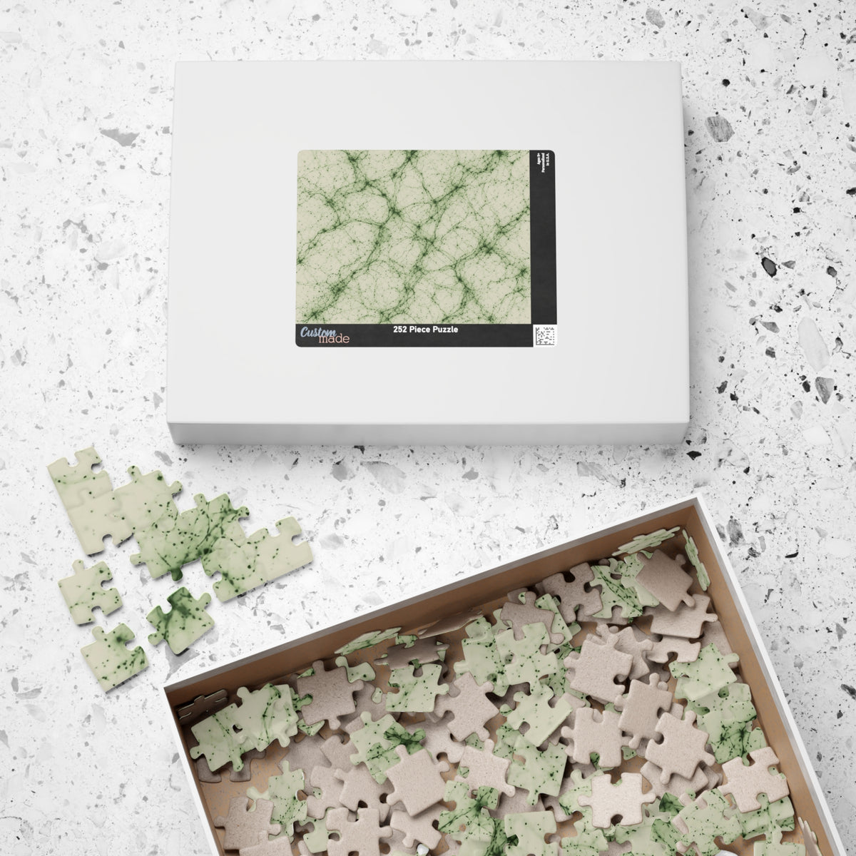 Neon Mycelium - Matcha Latte Jigsaw Puzzle