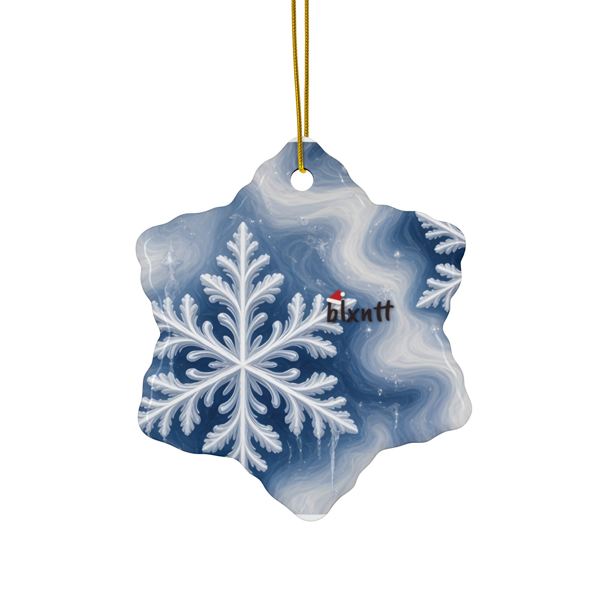 Snowflake Trippy Christmas Ornament