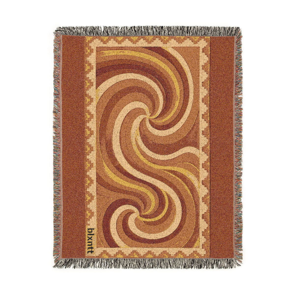 BLXNTT Orange Hippie Woven Blanket #2