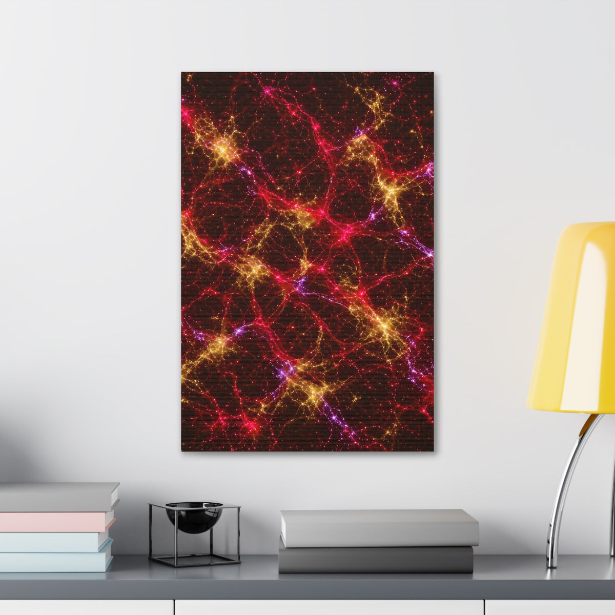 Neon Mycelium - Rainbow Nerve Glossy Canvas
