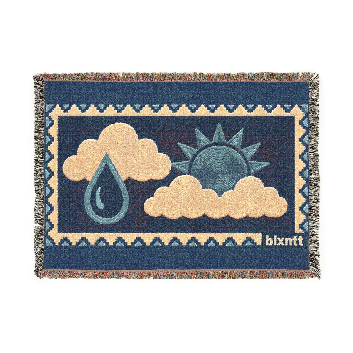 BLXNTT Blue Hippie Woven Blanket #3