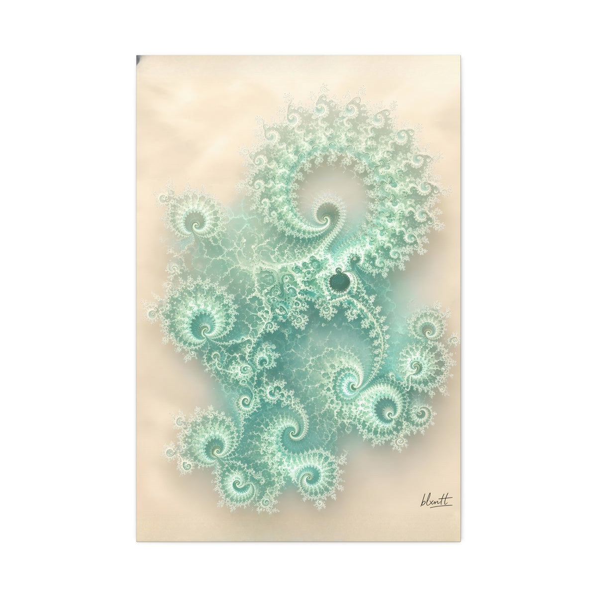 Copper Infinity - Sea Glass Glossy Canvas
