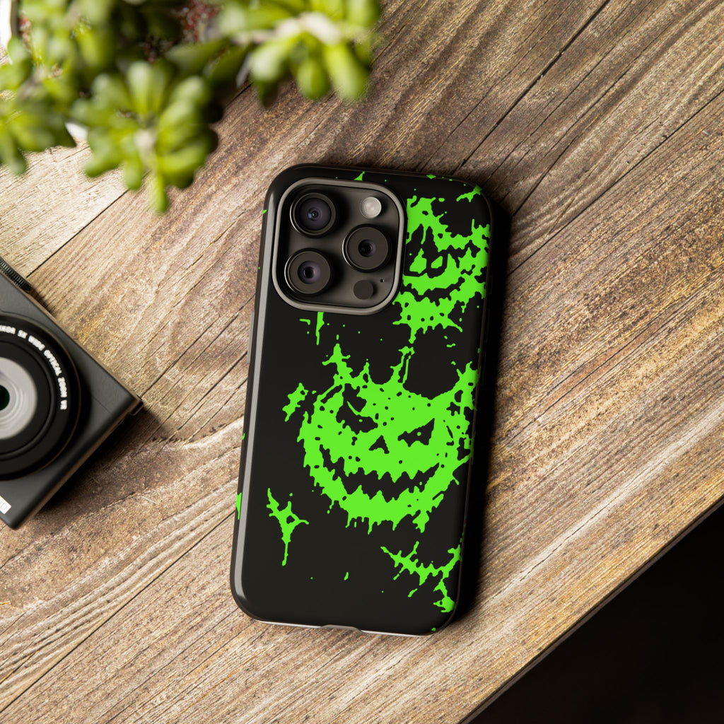 Green Spiderweb Pumpkin Phone Case