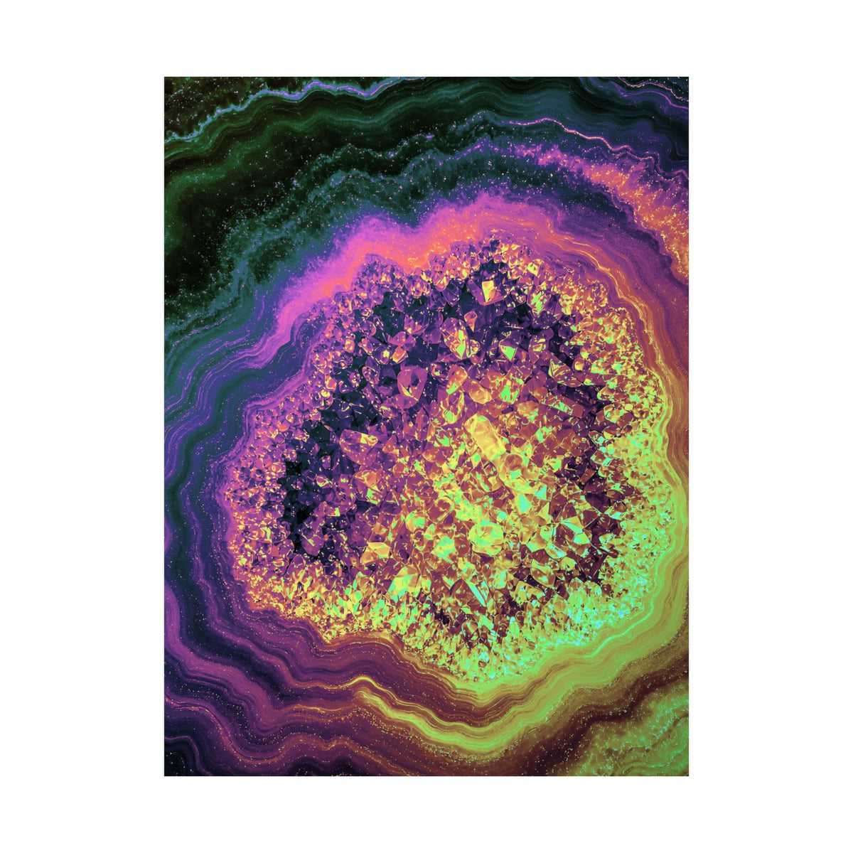 Geode Core - Holographic Poster