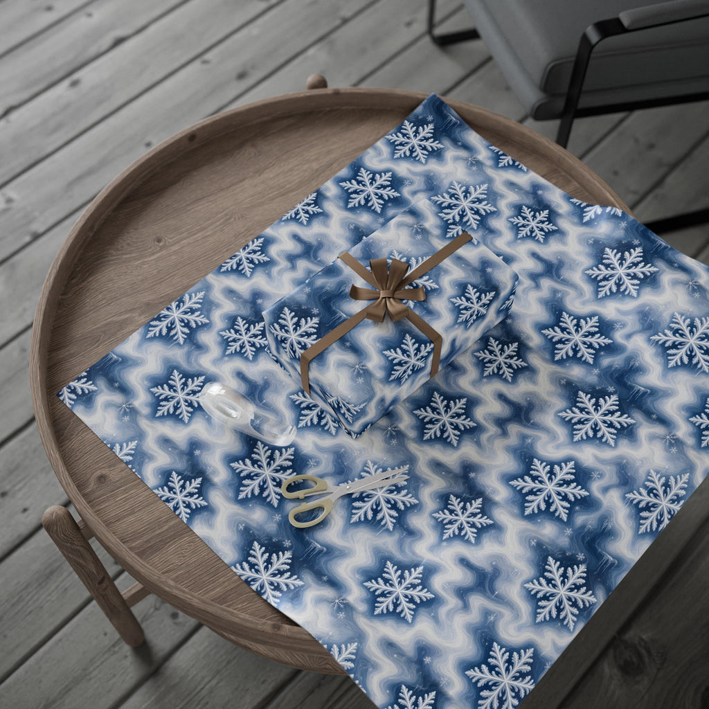 Snowflake Trippy Christmas Wrapping Paper