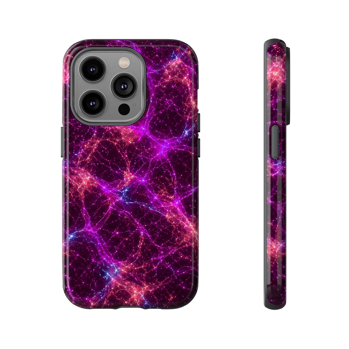 Neon Mycelium - Ember Orchid Phone Case