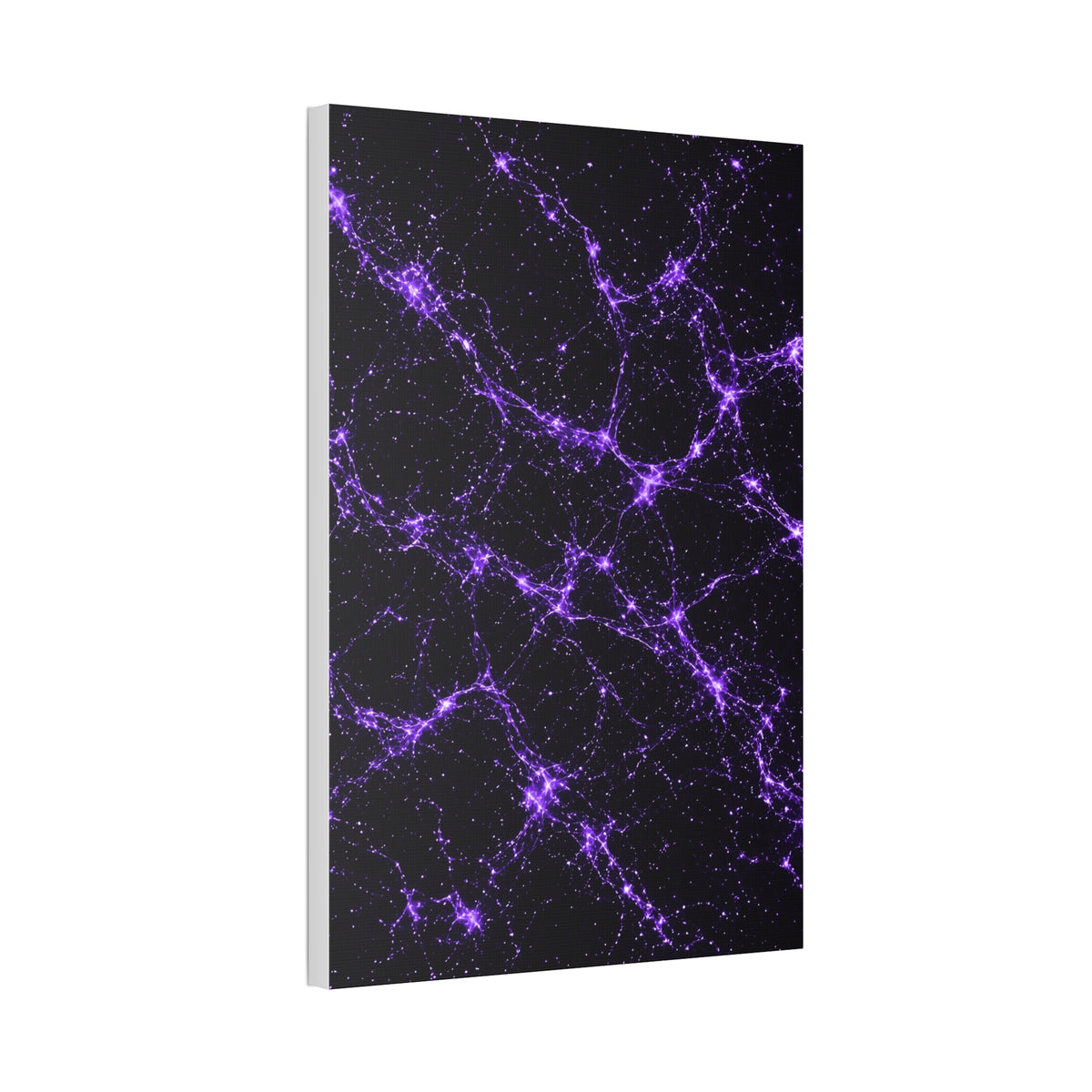 Neon Mycelium - Ultraviolet Glossy Canvas