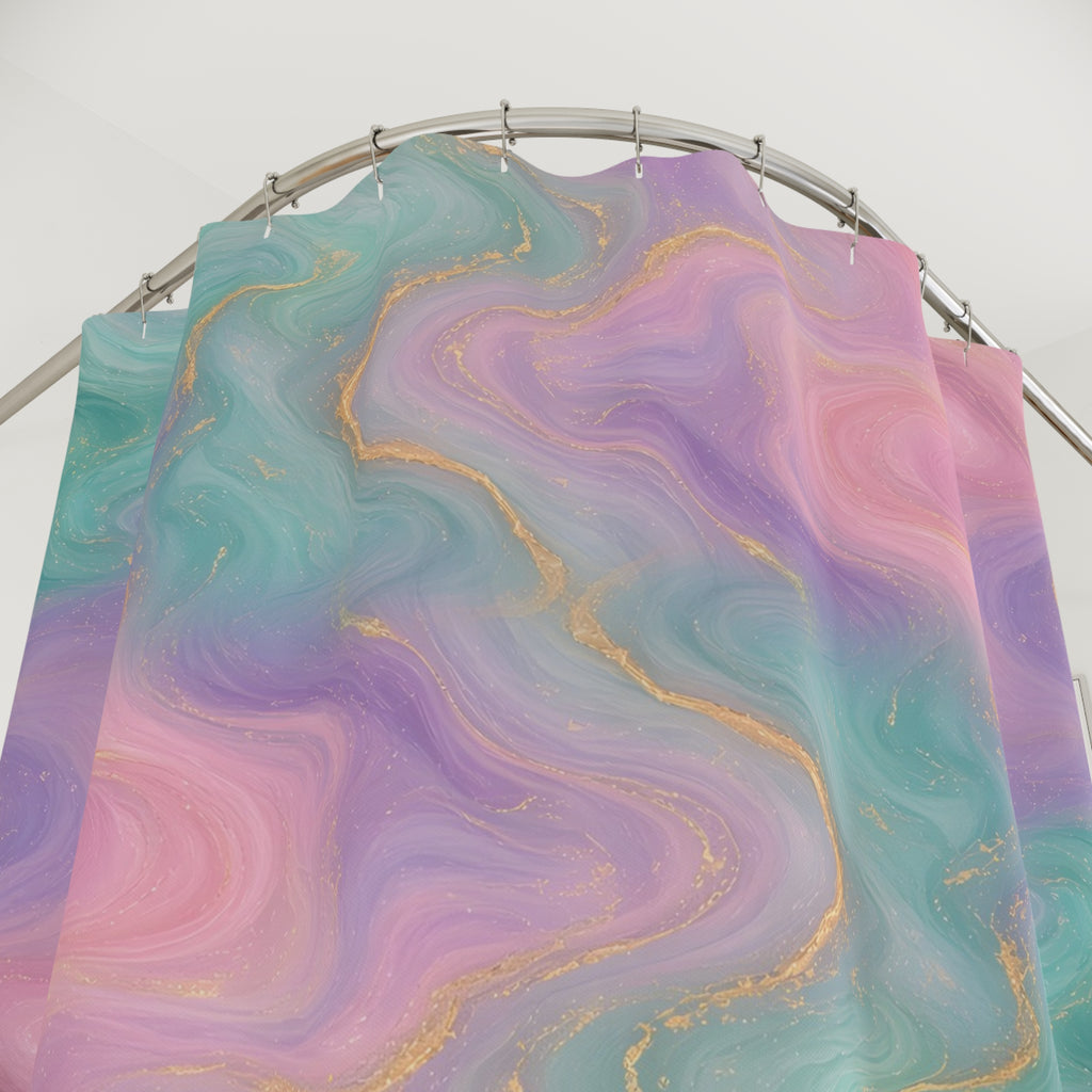 Pastel Marble Shower Curtain