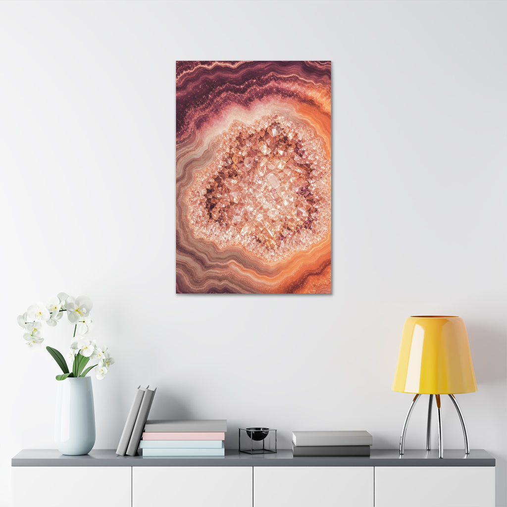 Geode Core - Peach Sorbet Glossy Canvas