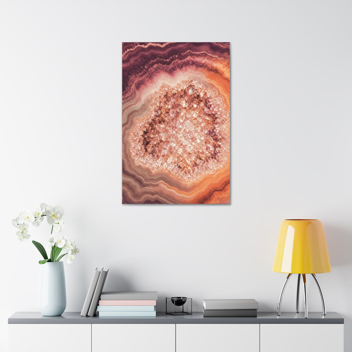 Geode Core - Peach Sorbet Glossy Canvas