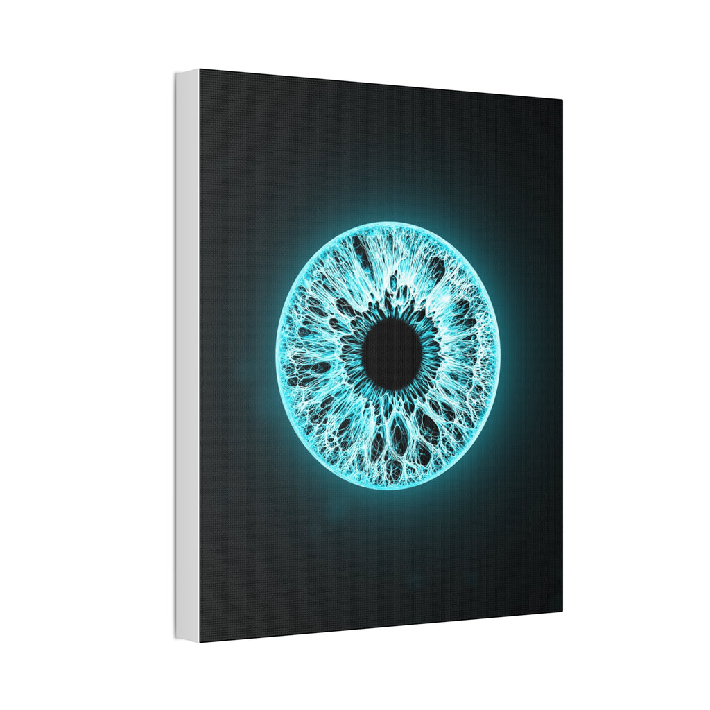 BLXNTT Iris – Lace Web Electric Cyan Glossy Canvas