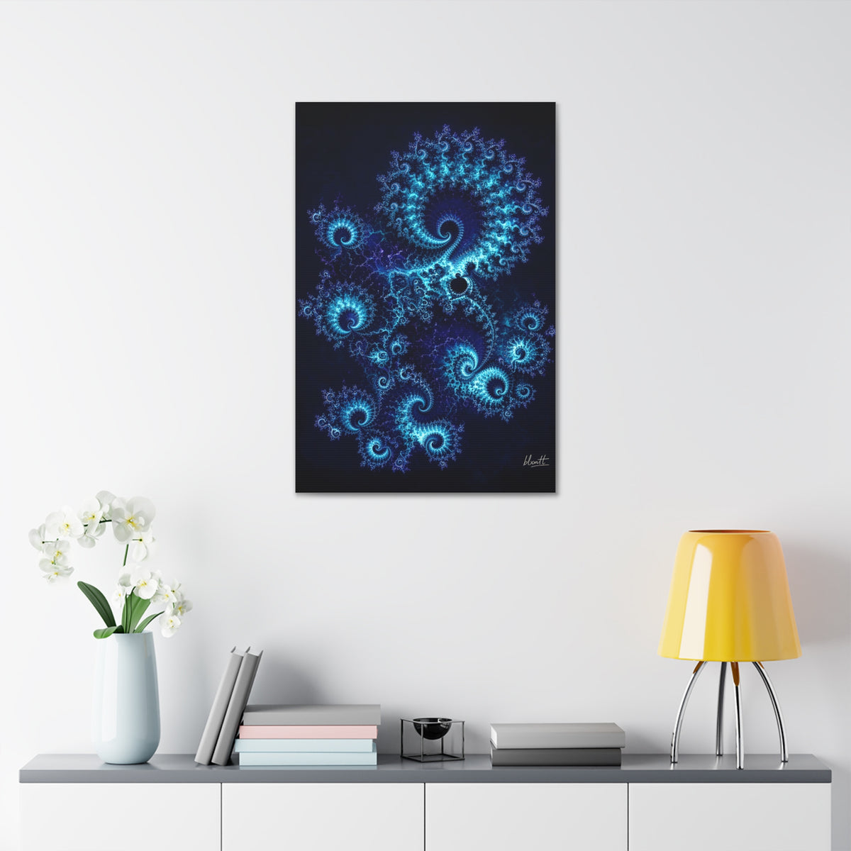 Copper Infinity - Deep Ocean Glossy Canvas