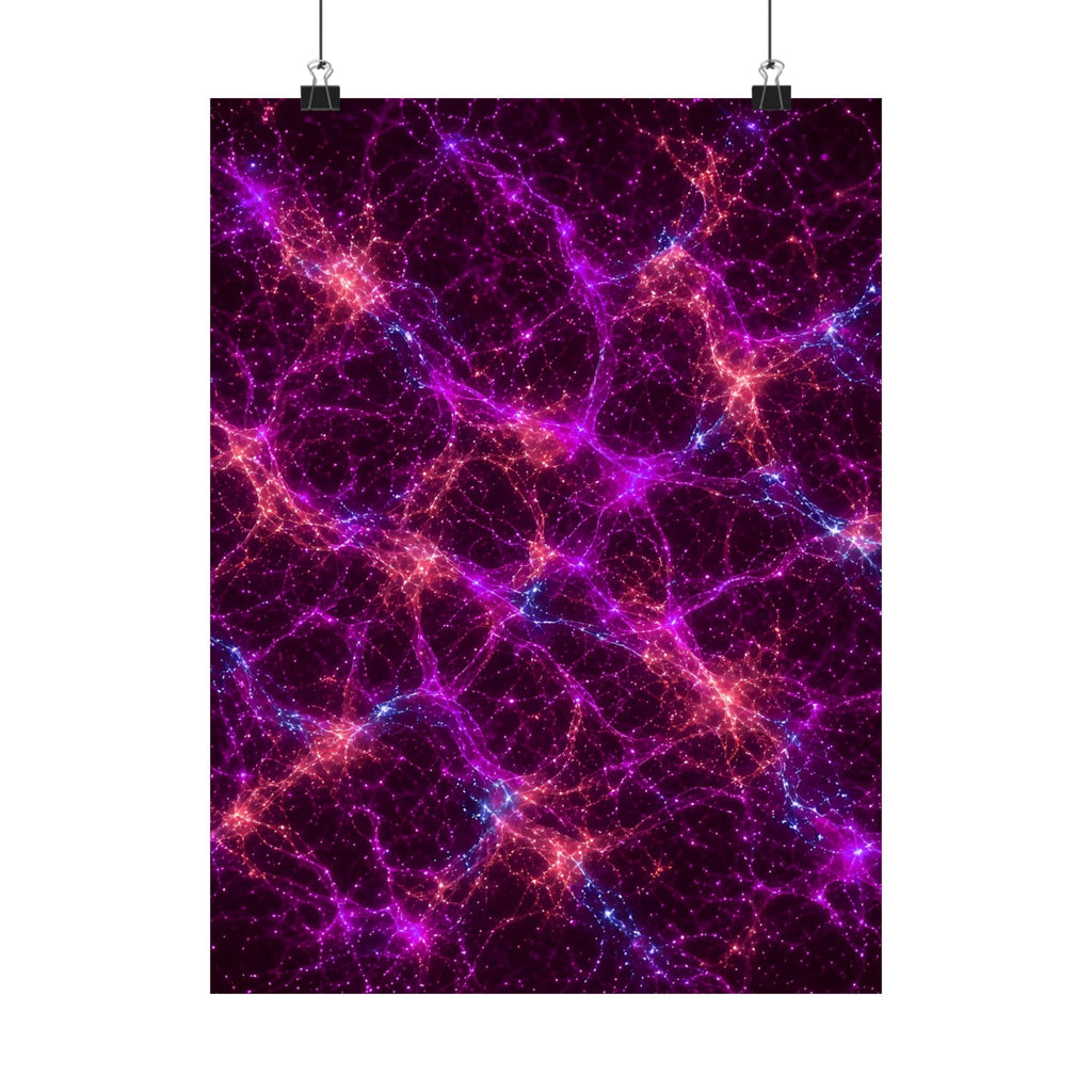 Neon Mycelium - Ember Orchid Poster