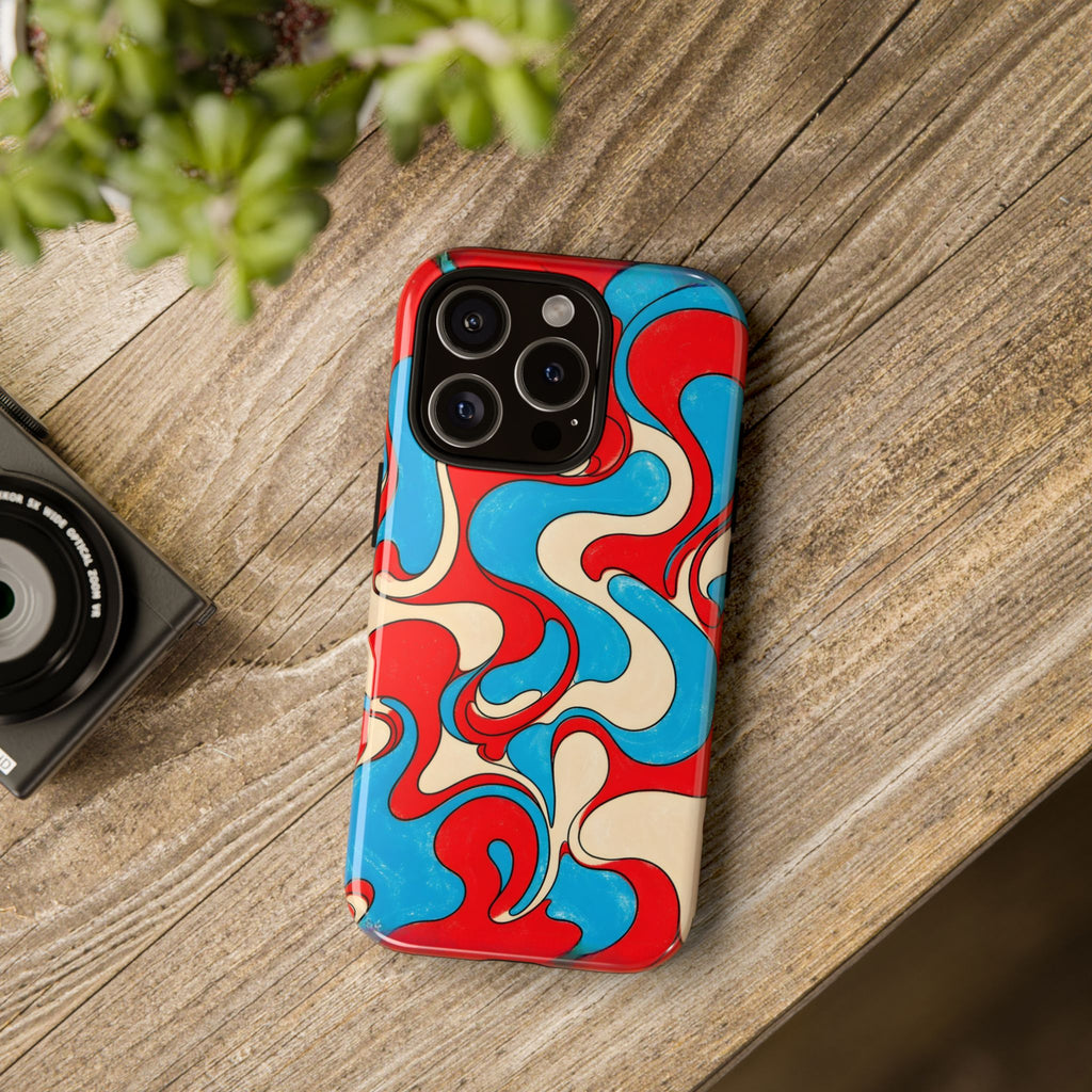Fillmore Flow - Red, Cyan & Cream Phone Case