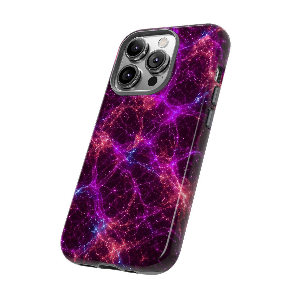 Neon Mycelium - Ember Orchid Phone Case