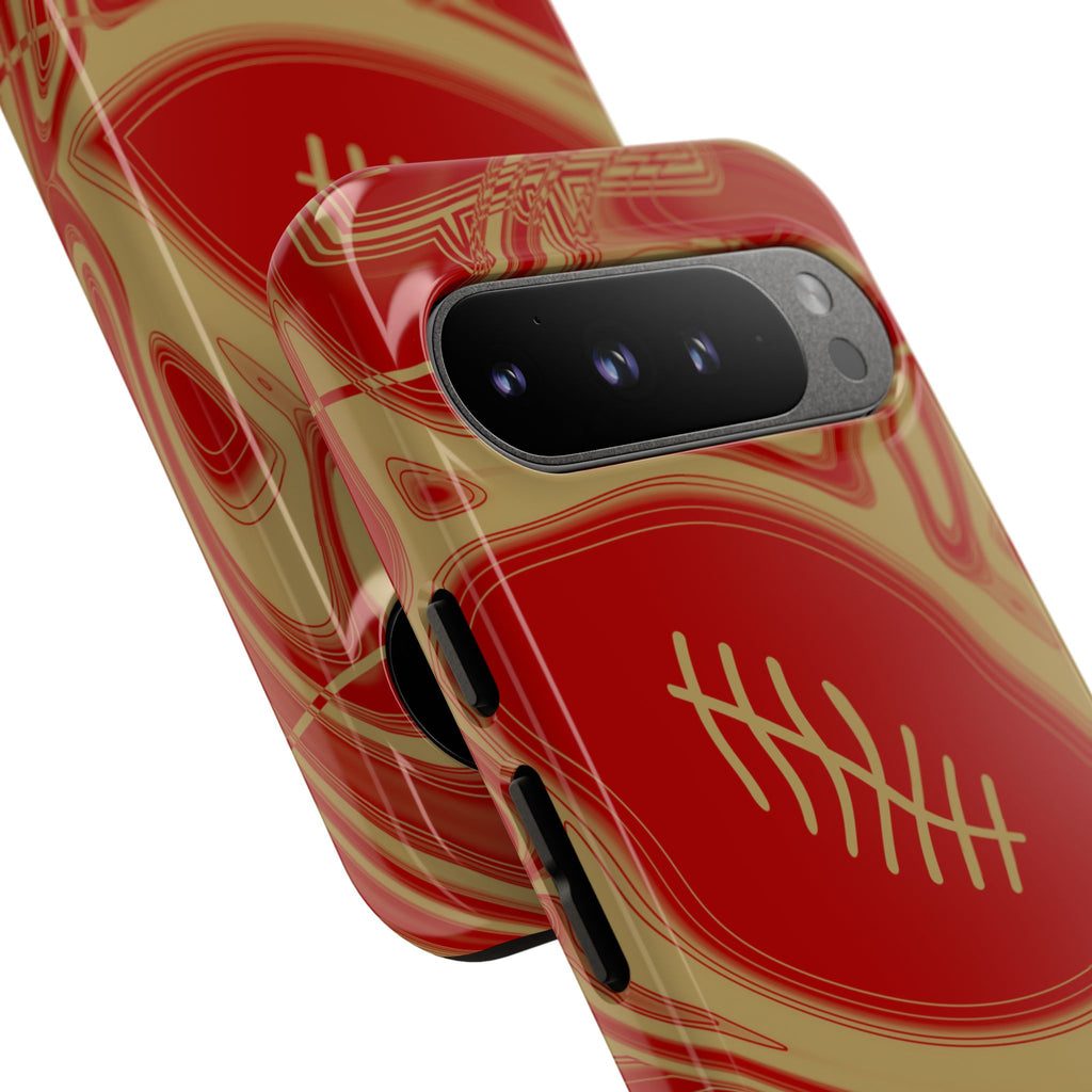 Scarlet & Gold Trippy Football Phone Case