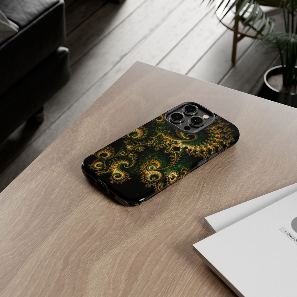 Copper Infinity - Emerald & Gold Phone Case
