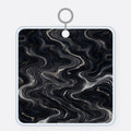 Black & Silver Marble Acrylic Keychain