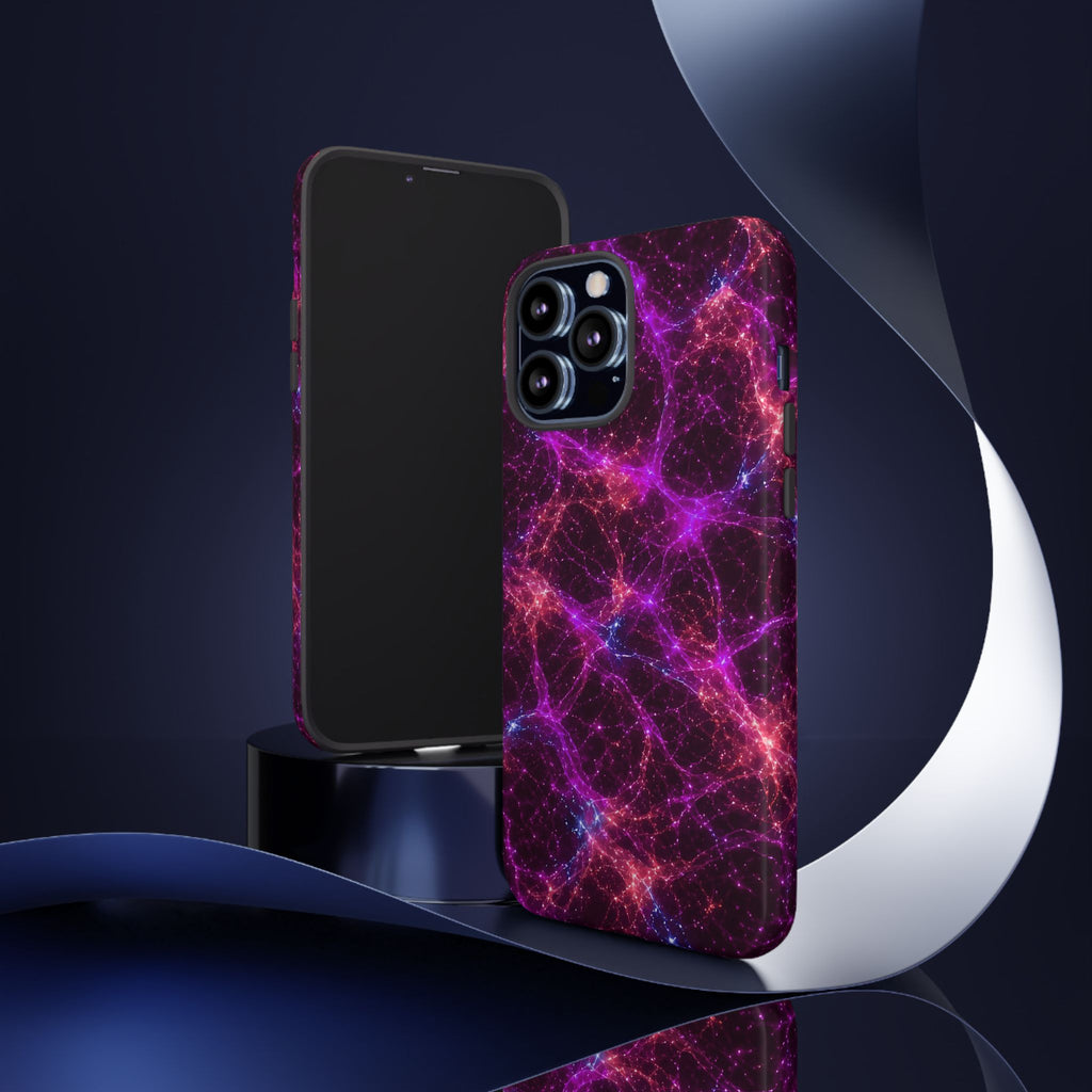 Neon Mycelium - Ember Orchid Phone Case