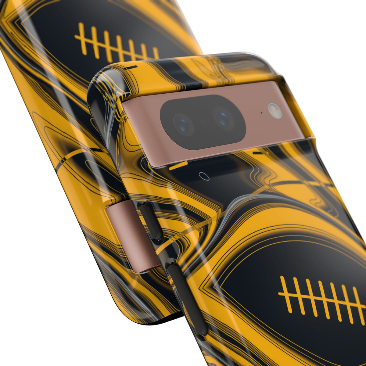 Black & Gold Trippy Football Phone Case