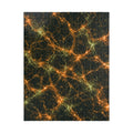 Neon Mycelium - Electric Tangerine Teal Jigsaw Puzzle