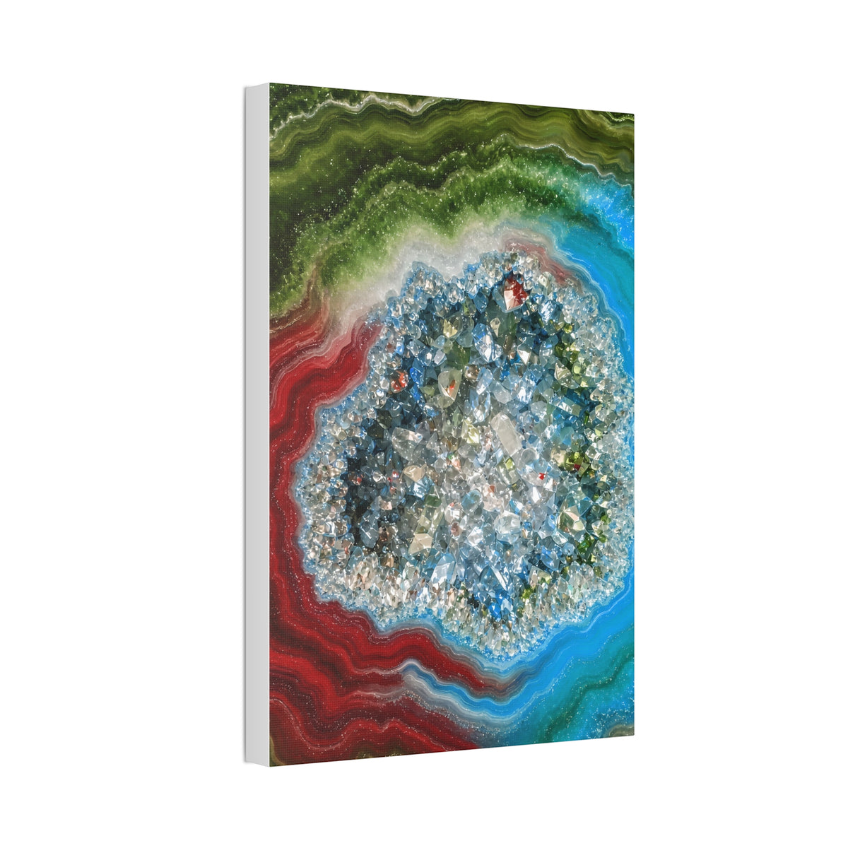 Geode Core - Lagoon Glossy Canvas