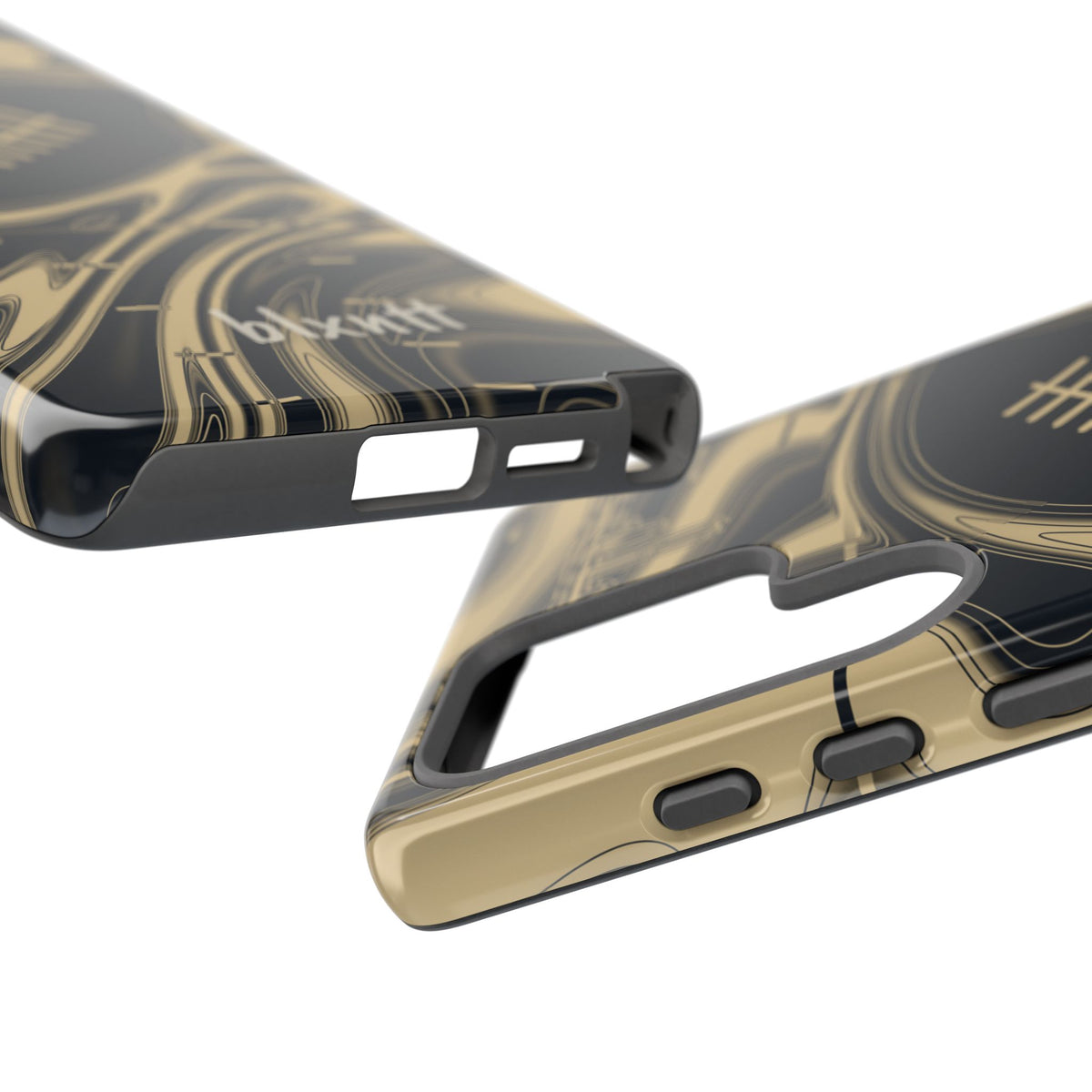 Old Gold & Black Trippy Football Phone Case