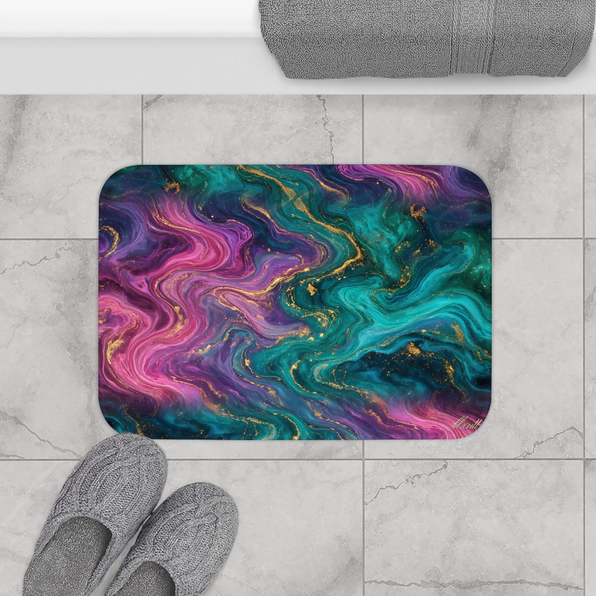 Aurora Marble Bath Mat