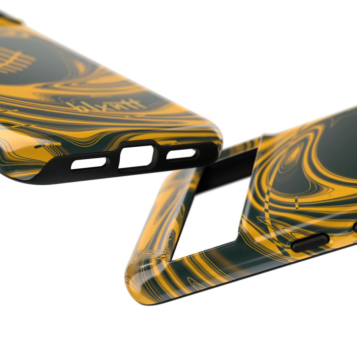 Green & Gold Trippy Football Phone Case