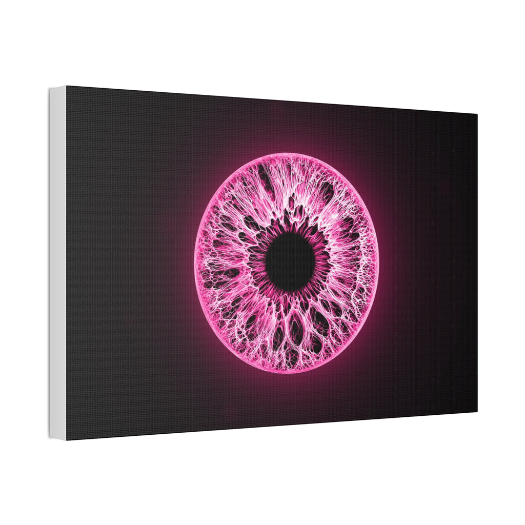 BLXNTT Iris – Lace Web Neon Pink Glossy Canvas