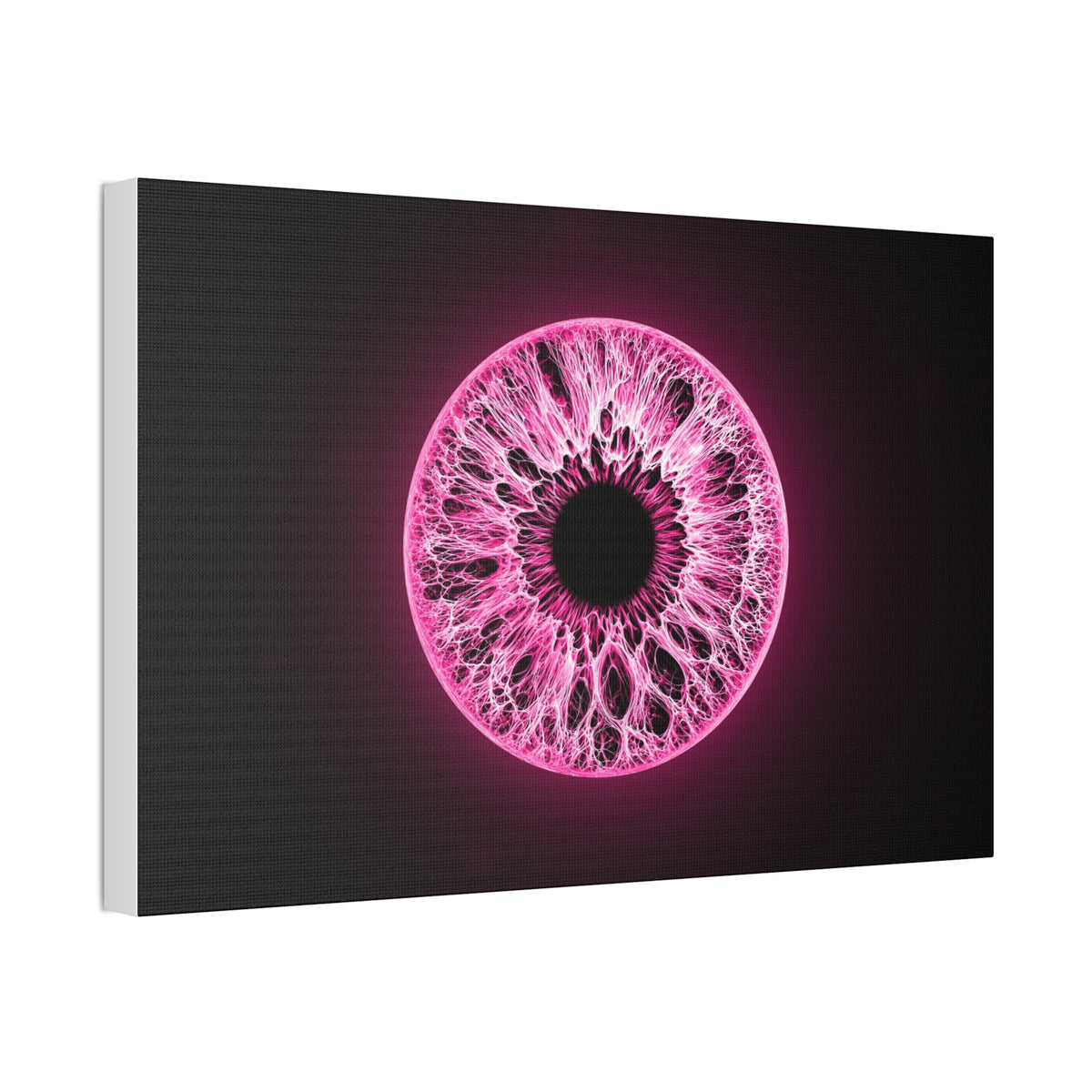BLXNTT Iris – Lace Web Neon Pink Glossy Canvas
