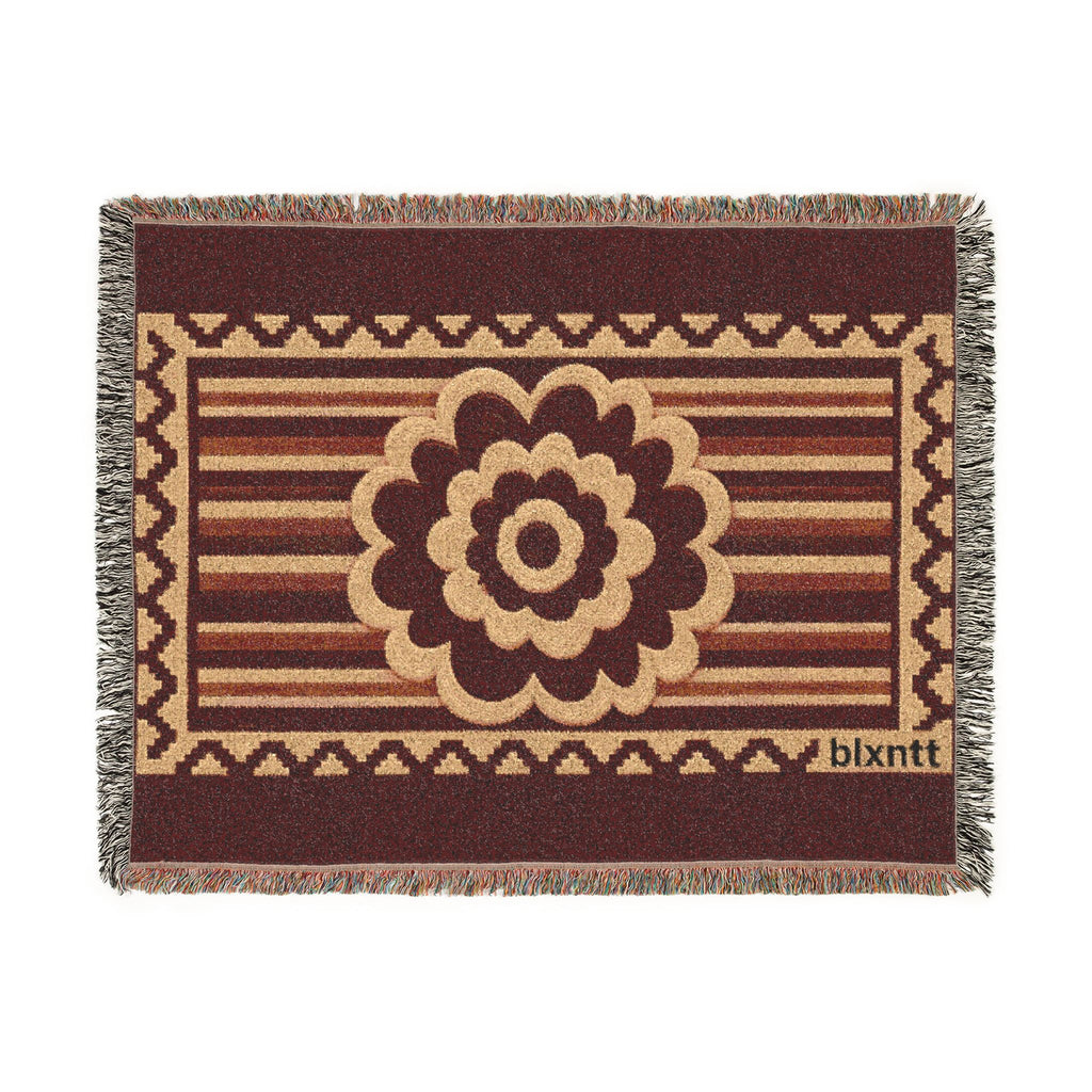 BLXNTT Red Hippie Woven Blanket #1