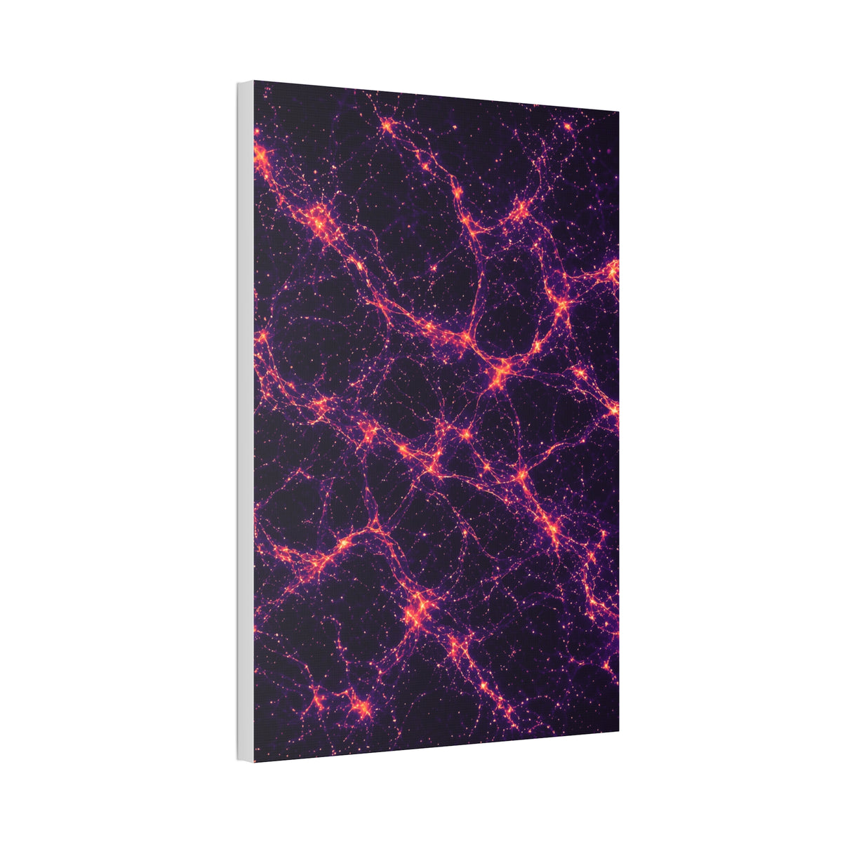 Neon Mycelium - Sunset Synapse Glossy Canvas