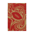 Scarlet & Gold Trippy Football Glossy Canvas