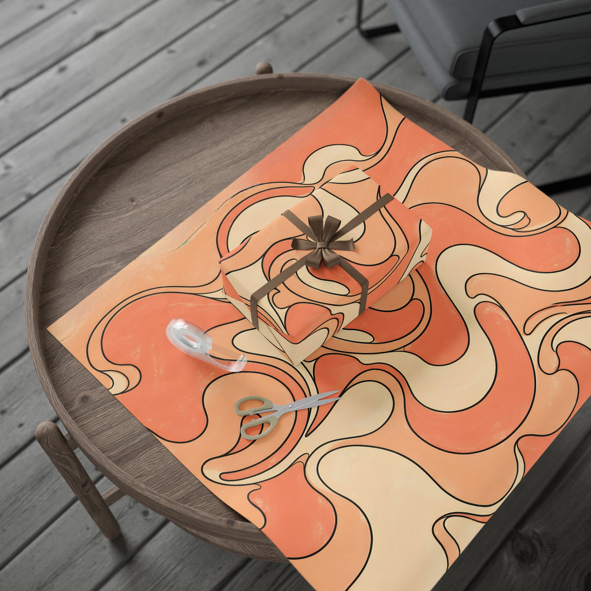 Fillmore Flow - Peach Wrapping Paper
