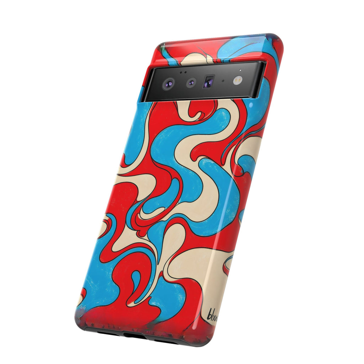 Fillmore Flow - Red, Cyan & Cream Phone Case