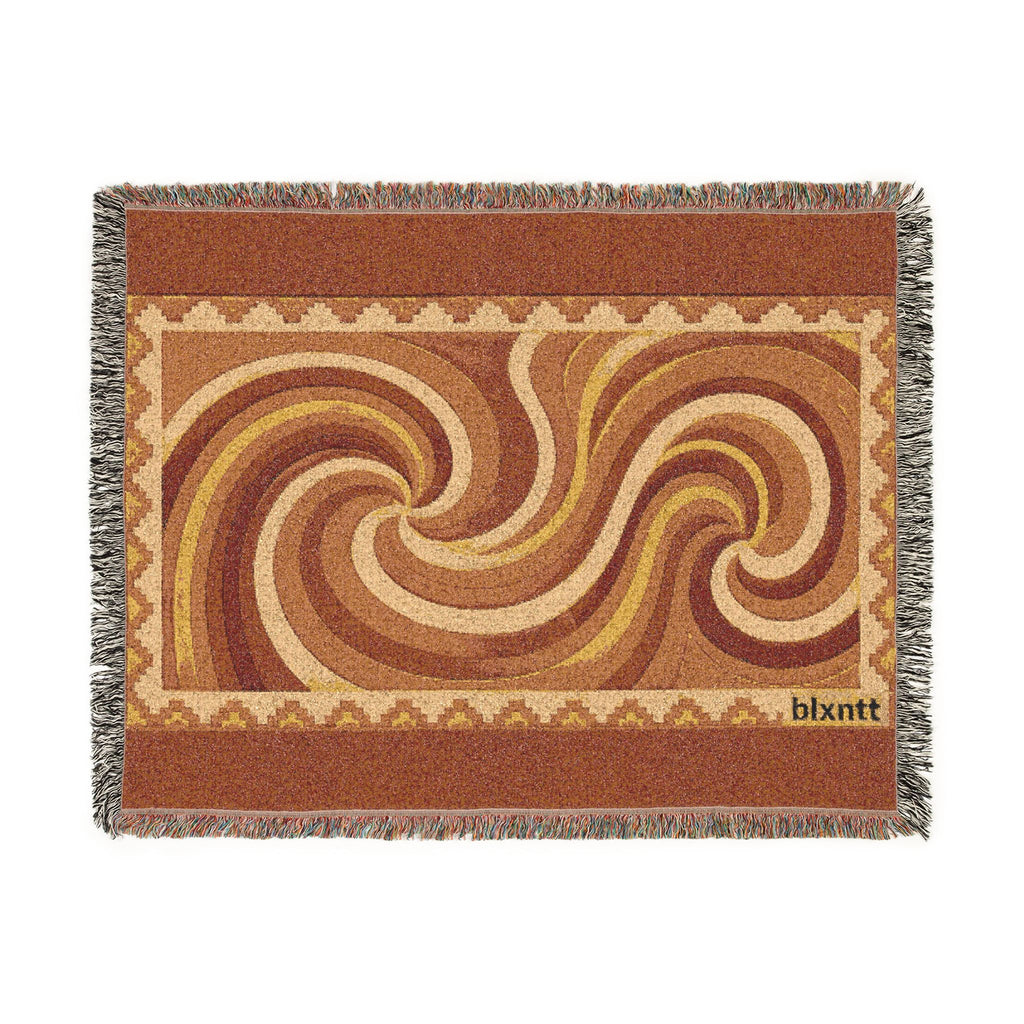 BLXNTT Orange Hippie Woven Blanket #2