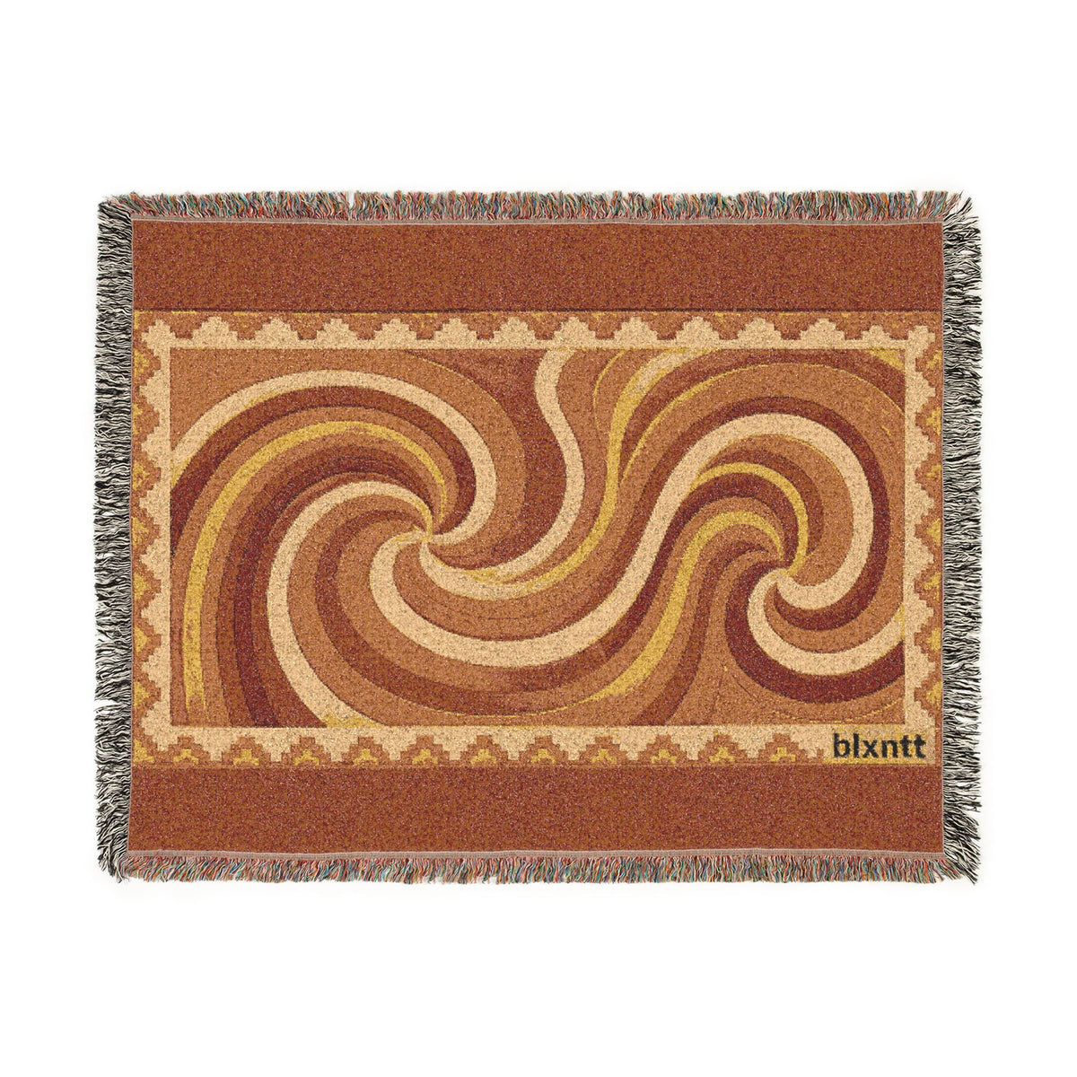 BLXNTT Orange Hippie Woven Blanket #2