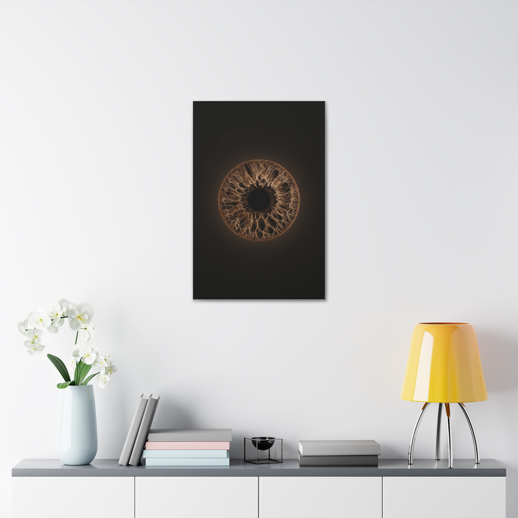 BLXNTT Iris – Lace Web Dark Brown Glossy Canvas