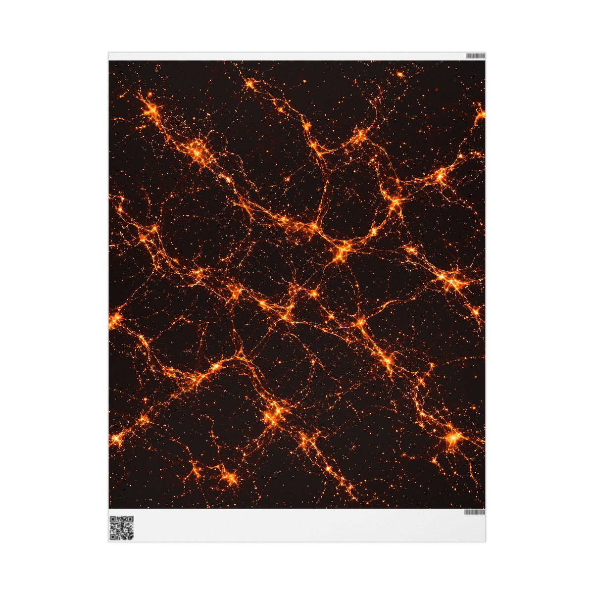 Neon Mycelium - Solar Flare Wrapping Paper