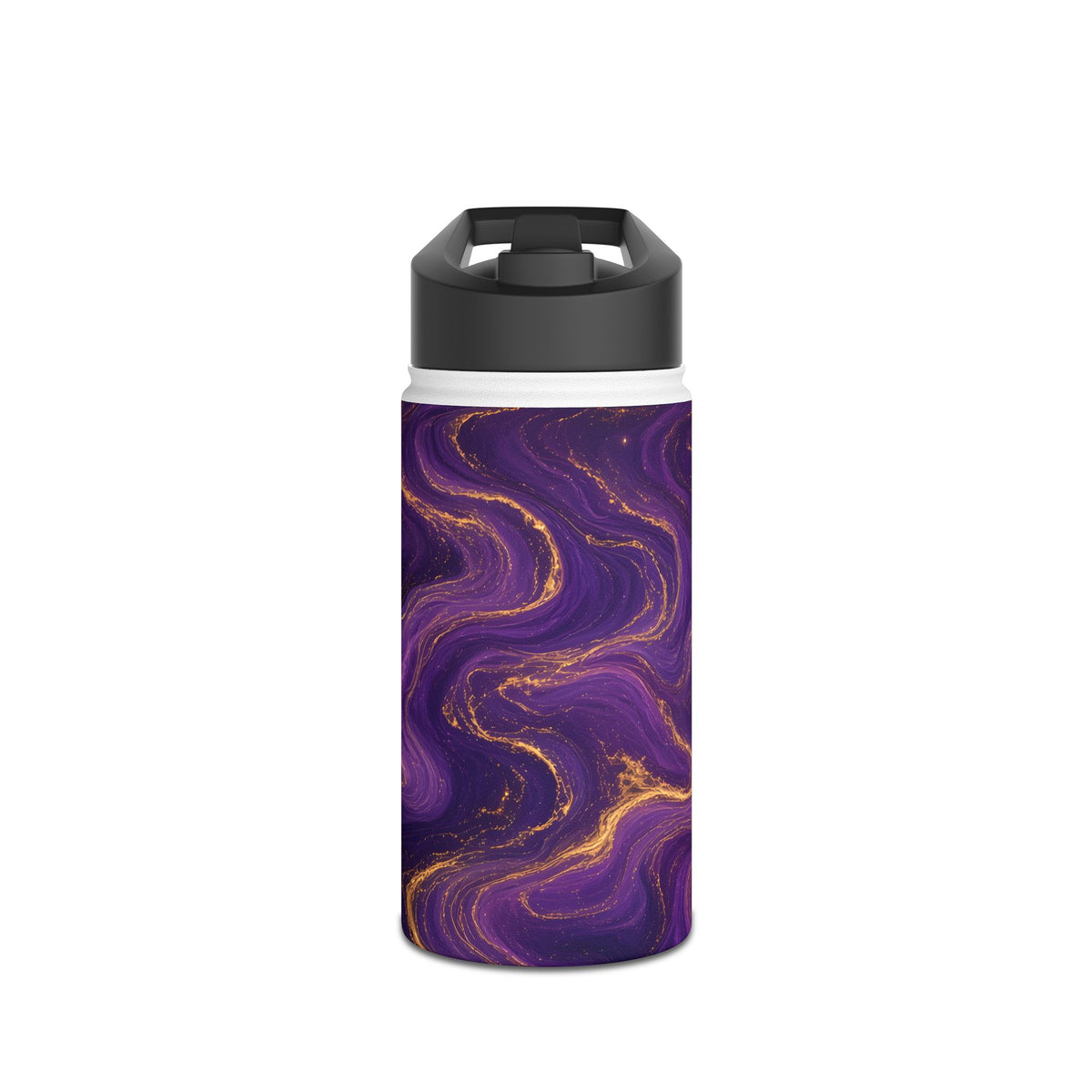 Royal Purple Marble Water Bottle