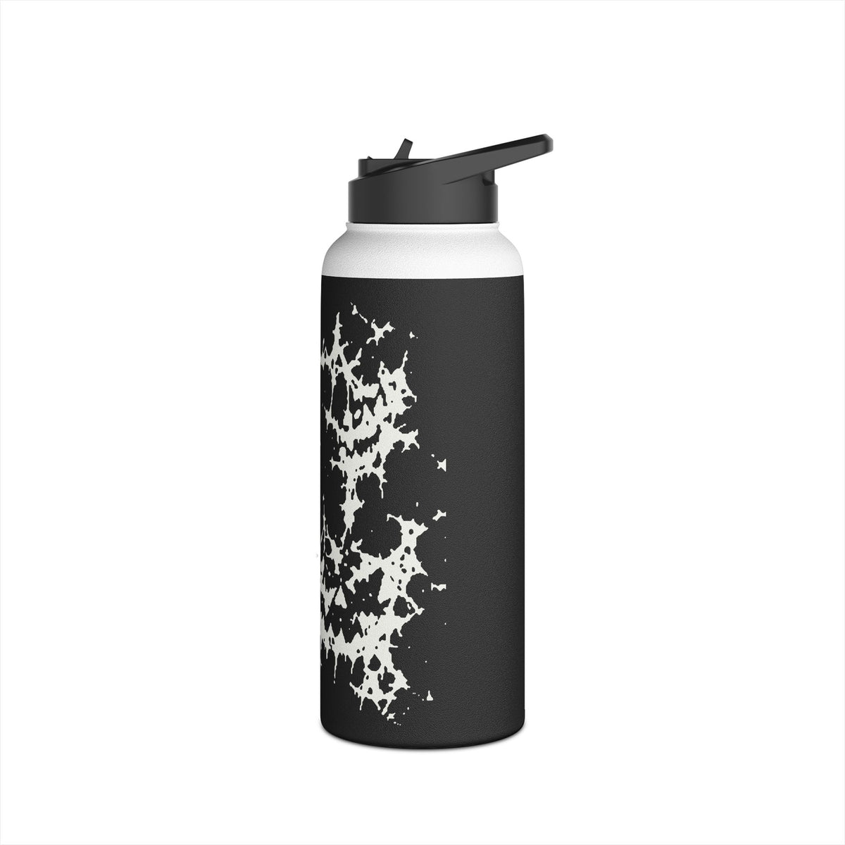 White Spiderweb Pumpkin Water Bottle
