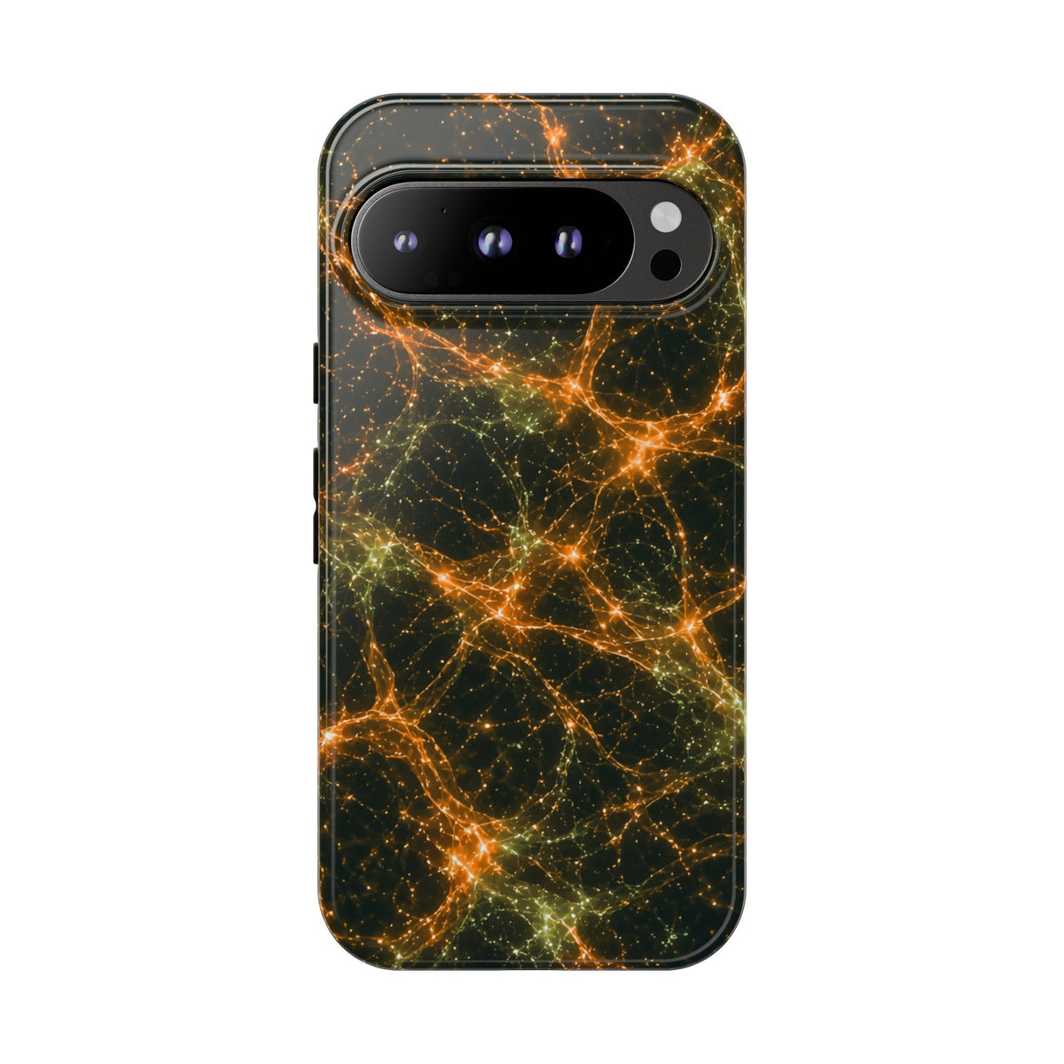 Neon Mycelium - Electric Tangerine Teal Phone Case