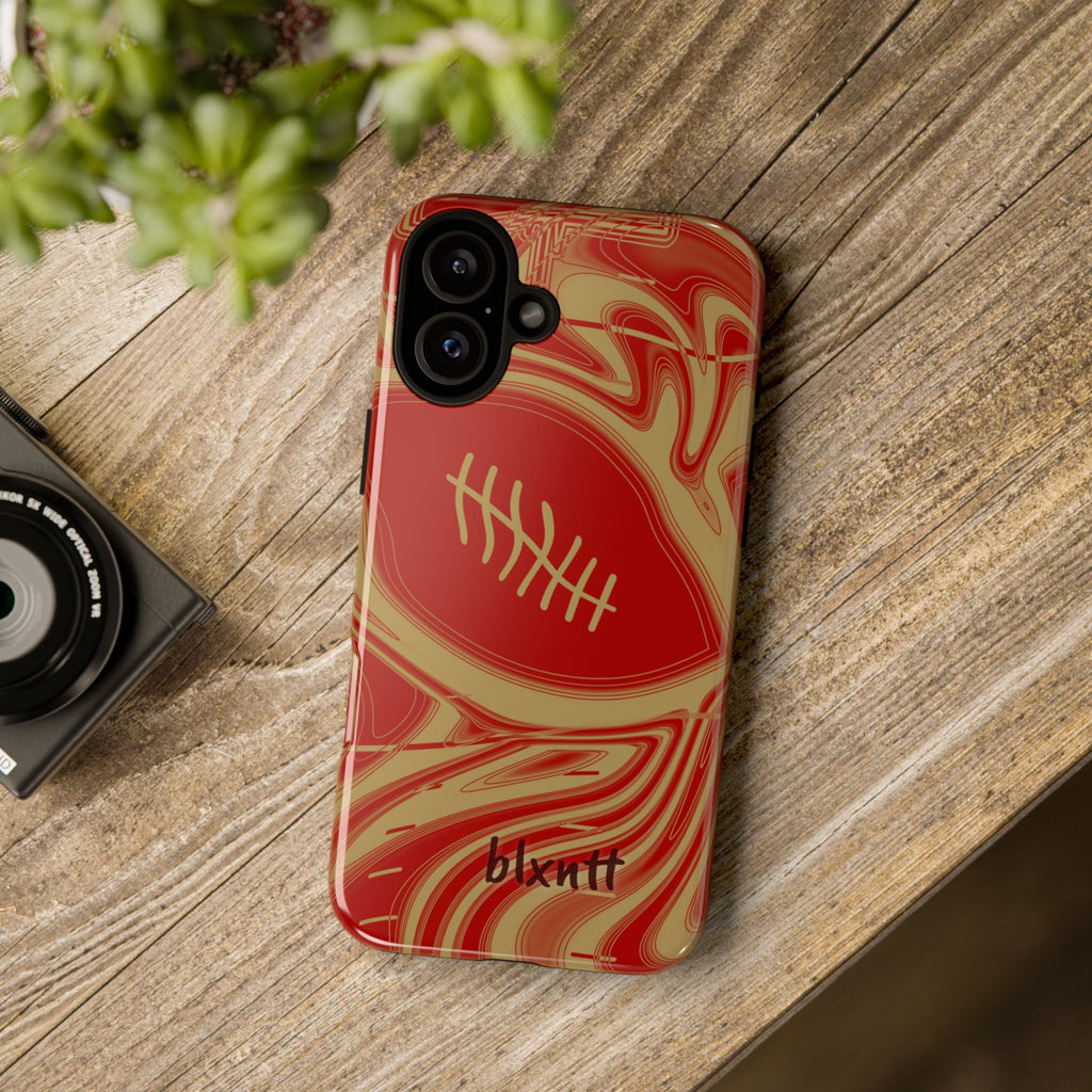 Scarlet & Gold Trippy Football Phone Case