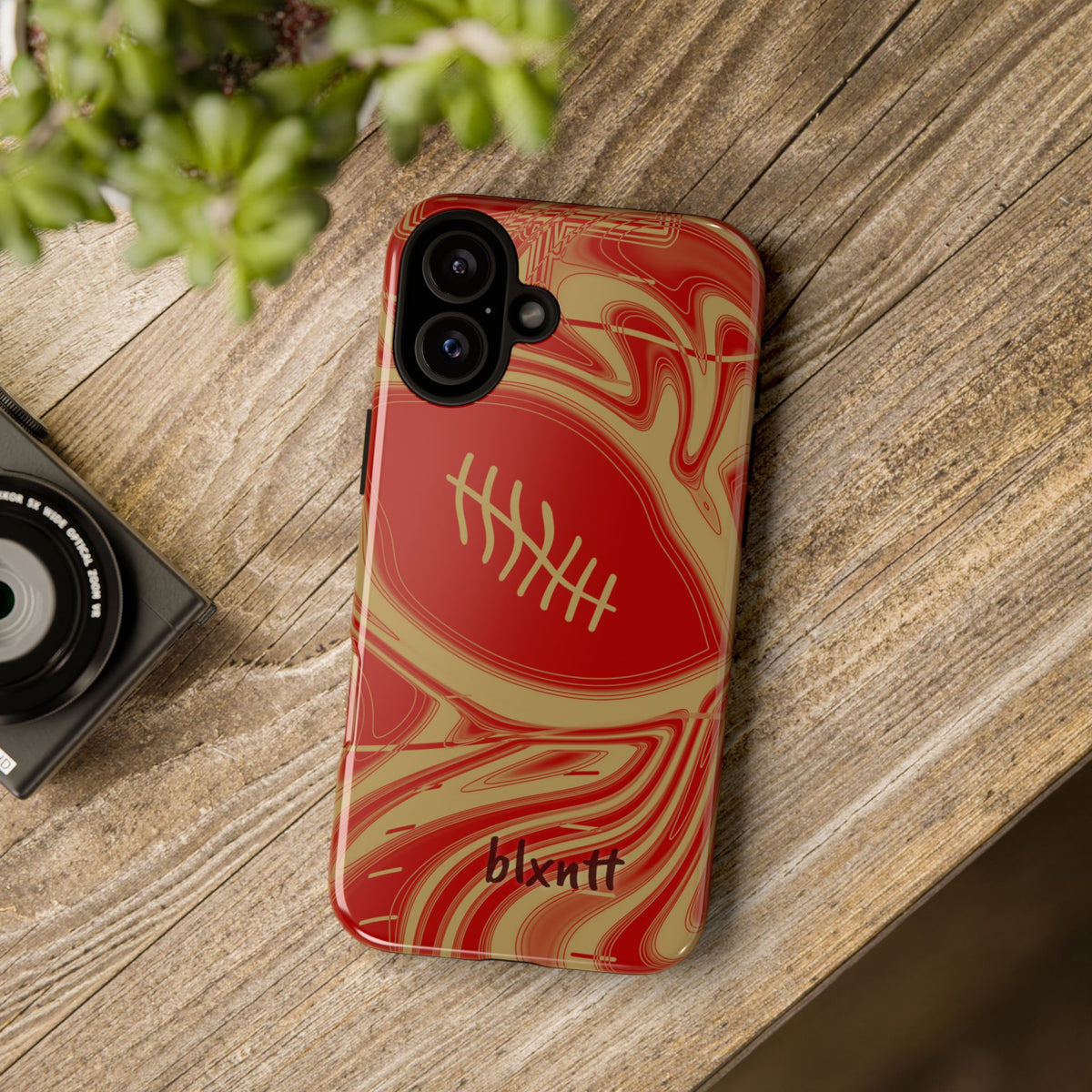 Scarlet & Gold Trippy Football Phone Case