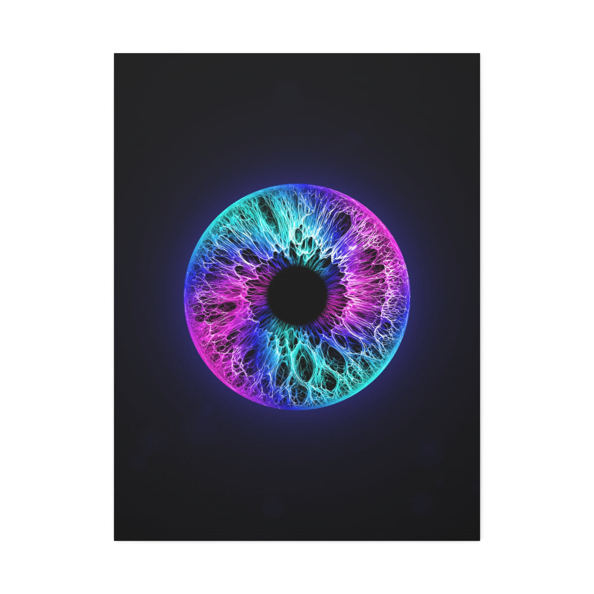 BLXNTT Iris – Lace Web Galaxy Teal Magenta Glossy Canvas