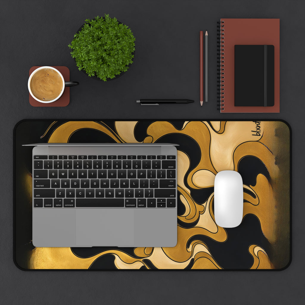 Fillmore Flow - Gold & Black Desk Mat