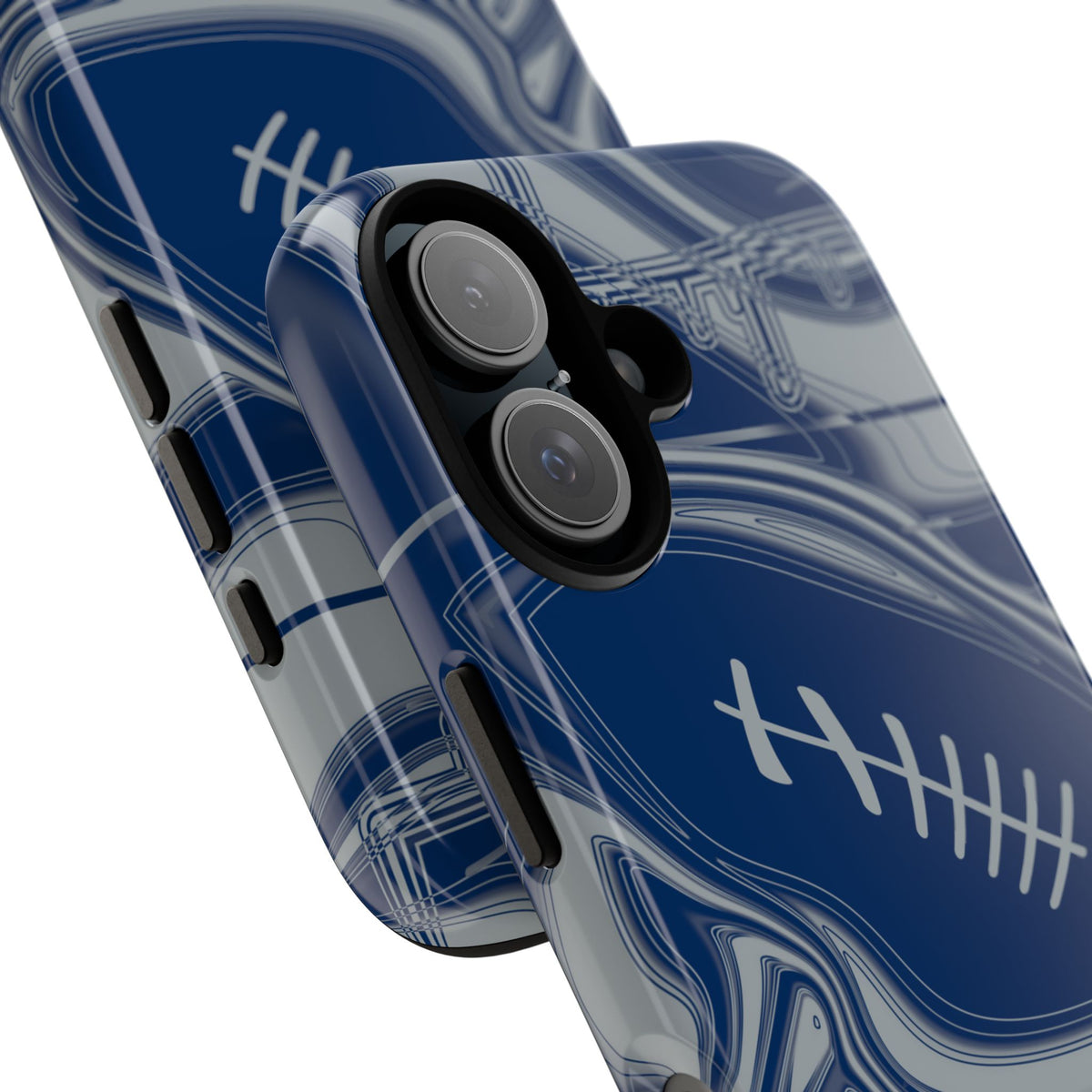 Blue & Gray Trippy Football Phone Case