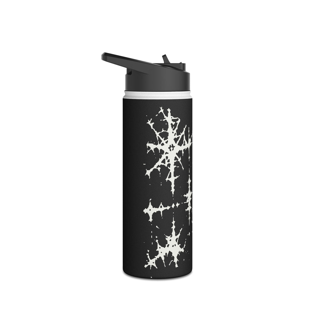 White Spiderweb Pumpkin Water Bottle