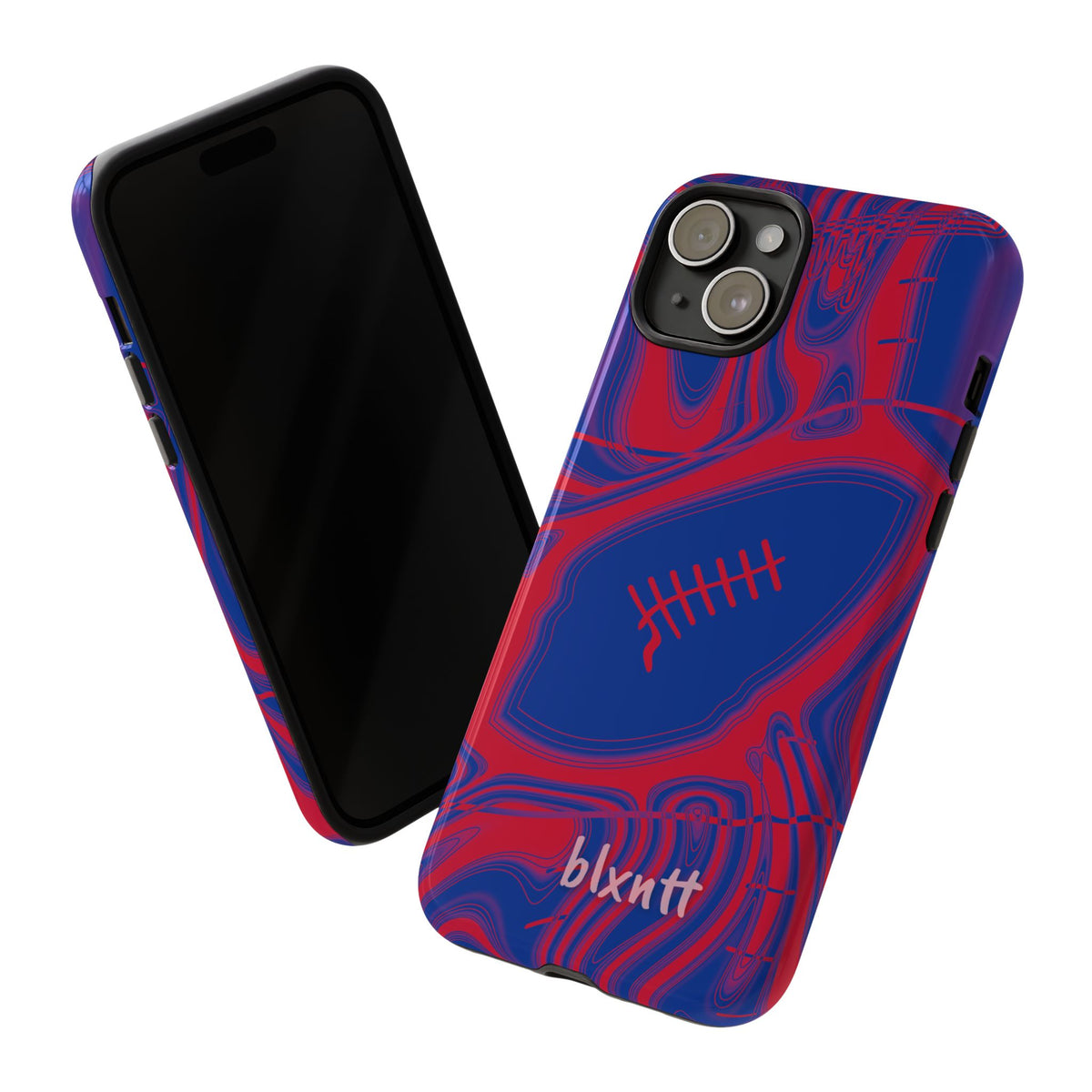 Royal Blue & Red Trippy Football Phone Case